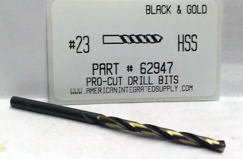 #23 M7 HSS 135° SPLIT POINT BLACK & GOLD JOBBER DRILL BIT