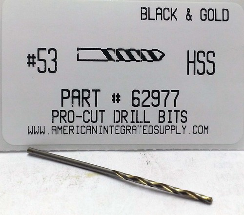 #53 M7 HSS 135° SPLIT POINT BLACK & GOLD JOBBER DRILL BIT