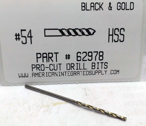 #54 M7 HSS 135° SPLIT POINT BLACK & GOLD JOBBER DRILL BIT
