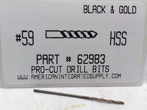 #59 M7 HSS 135° SPLIT POINT BLACK & GOLD JOBBER DRILL BIT