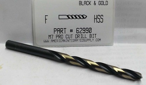 LTR F M7 HSS 135° SPLIT POINT BLACK & GOLD JOBBER DRILL BIT