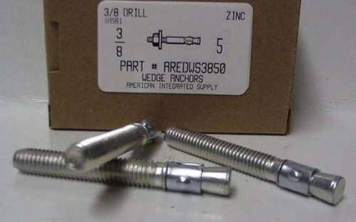 3/8X5 WEDGE ANCHOR STEEL ZINC PLATED USE 3/8 DRILL