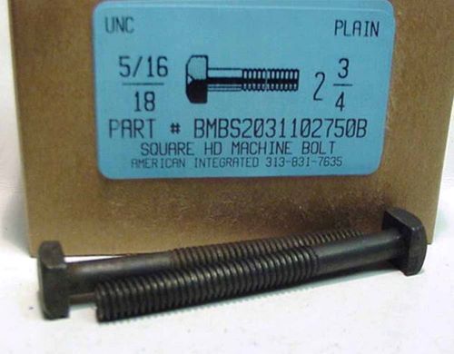 5/16-18X2-3/4 SQUARE HEAD MACHINE BOLT STEEL PLAIN (DISCONTINUED)