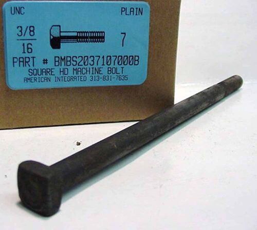 3/8-16X7 SQUARE HEAD MACHINE BOLT STEEL PLAIN (DISCONTINUED)