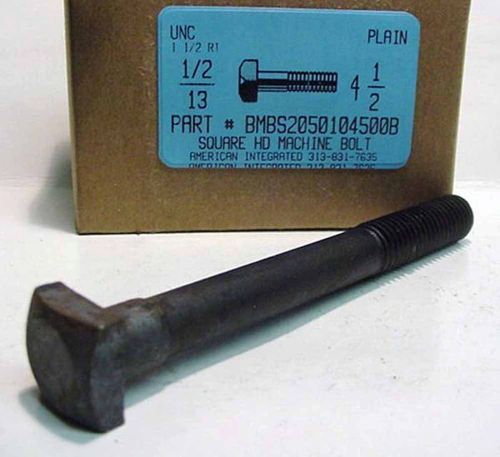 1/2-13X4-1/2 SQUARE HEAD MACHINE BOLT STEEL PLAIN