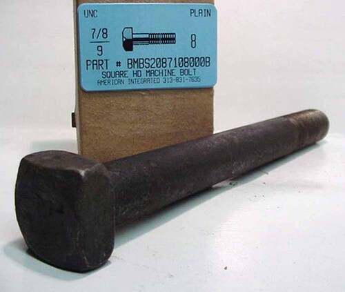 7/8-9X8 SQUARE HEAD MACHINE BOLT STEEL PLAIN