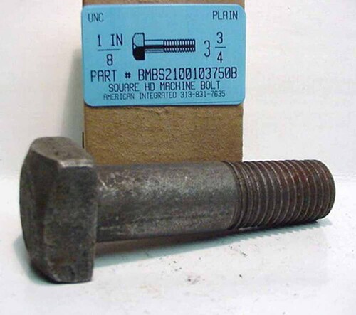 1-8X3-3/4 SQUARE HEAD MACHINE BOLT STEEL PLAIN (DISCONTINUED)