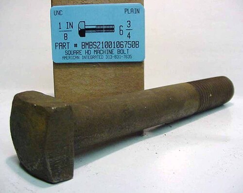 1-8X6-3/4 SQUARE HEAD MACHINE BOLT STEEL PLAIN (DISCONTINUED)