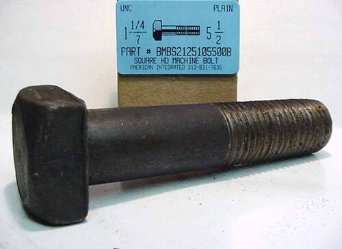 1-1/4-7X5-1/2 SQUARE HEAD MACHINE BOLT STEEL PLAIN (DISCONTINUED)