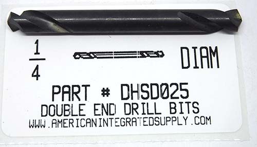 1/4 DOUBLE END HSS DRILL BLACK 135SP