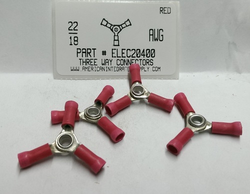 THREE WAY 22-18 GAUGE VINYL INSULATED SOLDERLESS TERMINAL