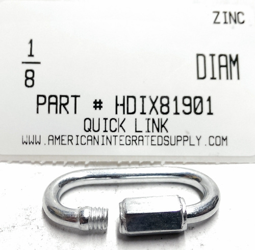 1/8 QUICK LINK STEEL ZINC PLATED 400LBS