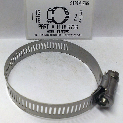 1-13/16"-2-3/4" ALL STAINLESS HOSE CLAMP