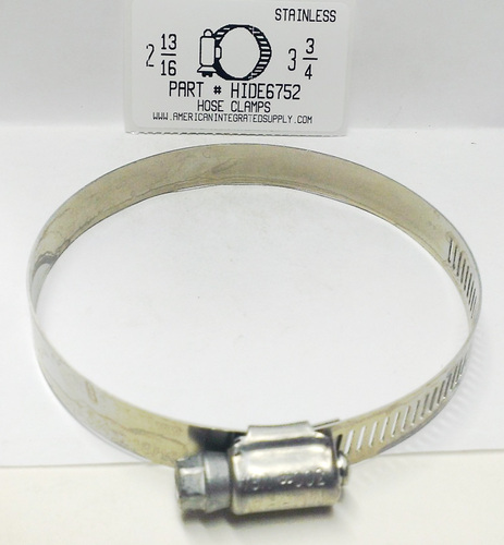 2-13/16"-3-3/4" ALL STAINLESS HOSE CLAMP