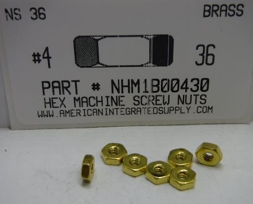 #4-36 HEX MACHINE SCREW NUT BRASS