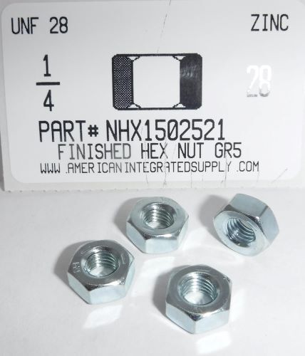 1/4-28 FINISHED HEX NUT GR5
