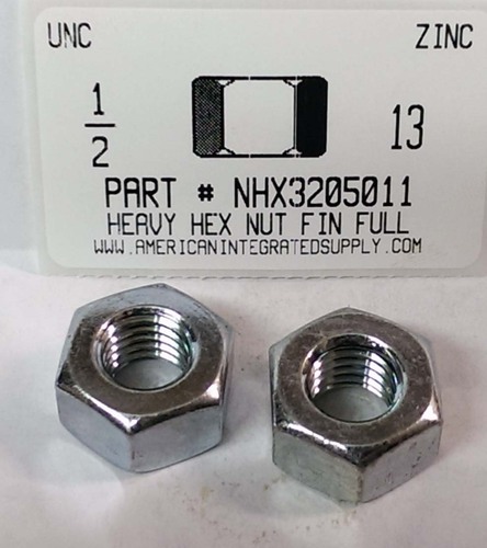 1/2-13 Stainless Steel Heavy Hex Nuts