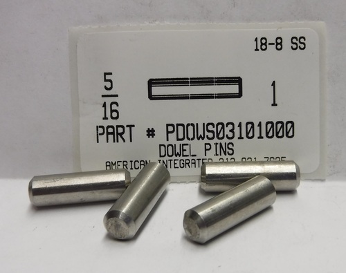 5/16X1 DOWEL PIN 18-8 STAINLESS STEEL