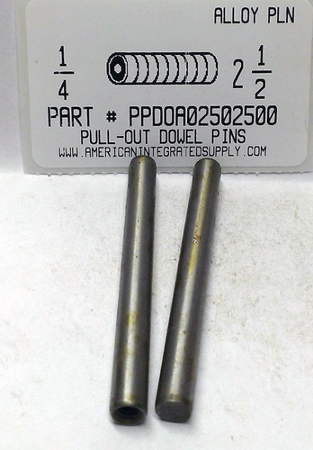 1/4X2-1/2 PULL DOWEL PIN ALLOY STEEL PLAIN #8-32 INTERNAL THREAD (DISCONTINUED)