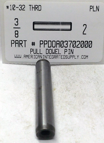 3/8X2 PULL DOWEL PIN ALLOY STEEL PLAIN #10-32 INTERNAL THREAD (DISCONTINUED)
