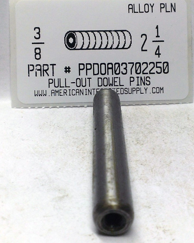 3/8X2-1/4 PULL DOWEL PIN ALLOY STEEL PLAIN #10-32 INTERNAL THREAD (DISCONTINUED)