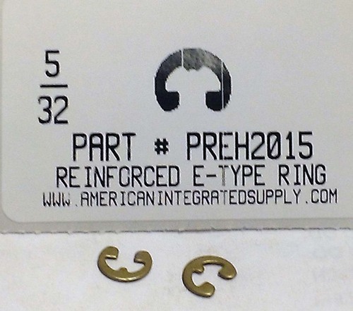 5/32" REINFORCED E-TYPE RETAINING RING .116 GRV .335 FREE OD