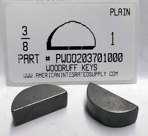 #152 3/8X1 WOODRUFF KEY STEEL PLAIN