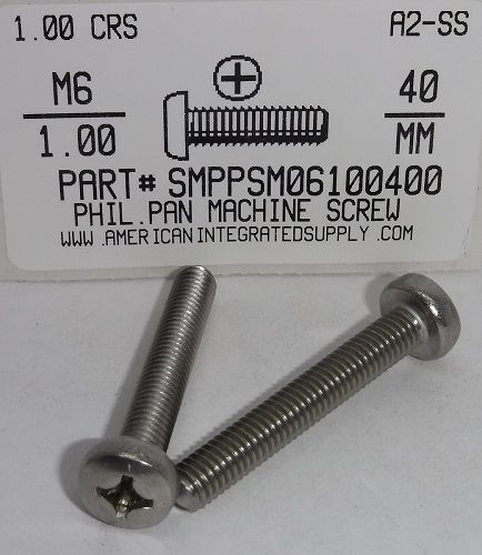 M6-1.00X40MM PAN PHIL MACHINE