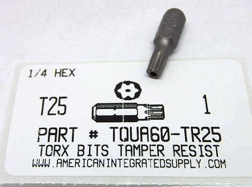 #25 TORX TAMPER RESISTANT BIT 1/4 HEX