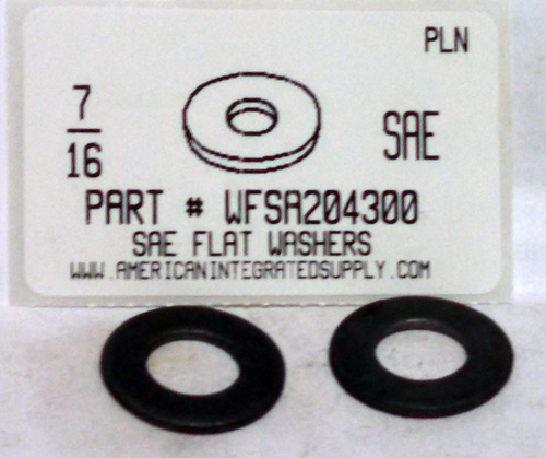7/16 SAE FLAT WASHER STEEL PLAIN 59/64