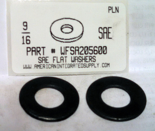 9/16 SAE FLAT WASHER STEEL PLAIN 1-3/16