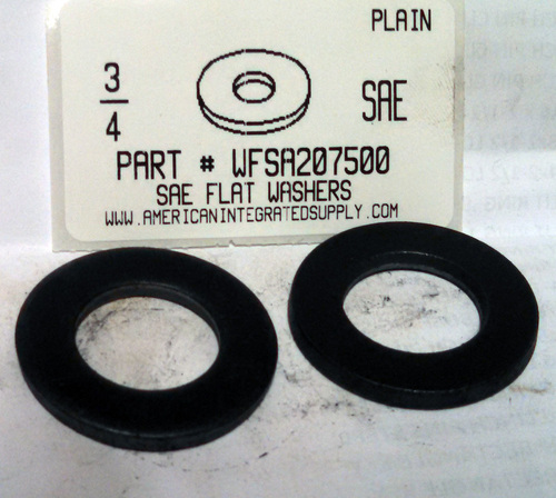 3/4 SAE FLAT WASHER STEEL PLAIN 1-1/2