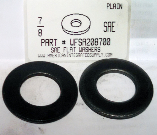 7/8 SAE FLAT WASHER STEEL PLAIN 1-3/4