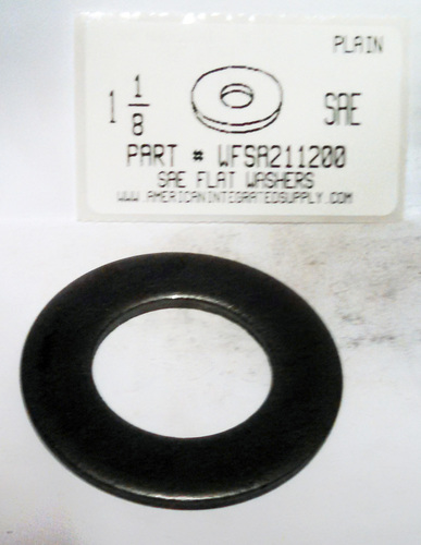 1-1/8 SAE FLAT WASHER STEEL PLAIN 2-1/4