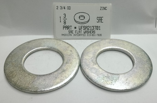 1-3/8 SAE FLAT WASHER STEEL ZINC PLATED 2-3/4