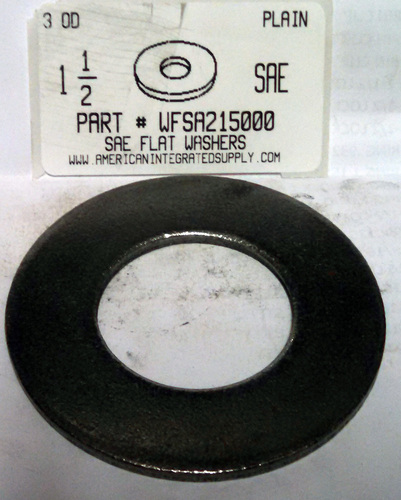 1-1/2 SAE FLAT WASHER STEEL PLAIN 3