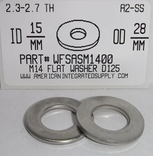 M14 FLAT WASHER A2 STAINLESS STEEL