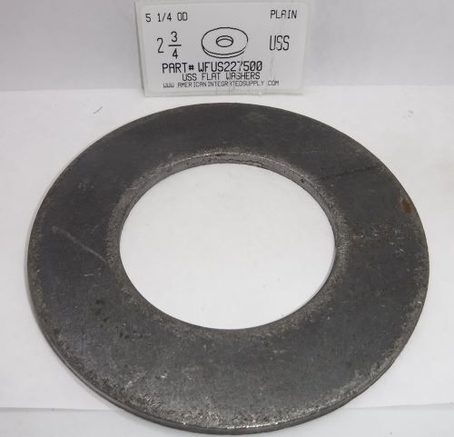 2-3/4 USS FLAT WASHER STEEL PLAIN 5-1/4" OUTER DIAMETER