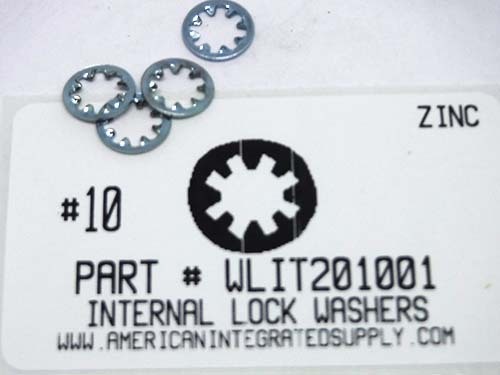 #10 INTERNAL TOOTH LOCK WASHER STEEL ZINC PLATED