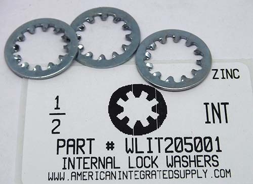 1/2 INTERNAL TOOTH LOCK WASHER STEEL ZINC PLATED