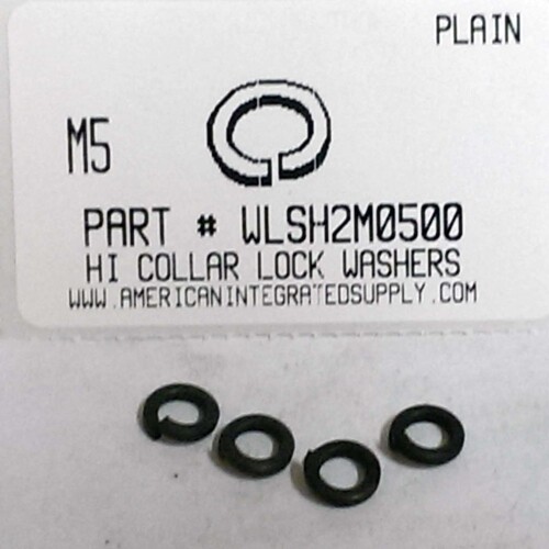 M5 HIGH COLLAR SPLITLOCK WASHER STEEL PLAIN D7980