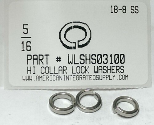 5/16 HIGH COLLAR SPLIT LOCK WASHER 18-8 STAINLESS STEEL