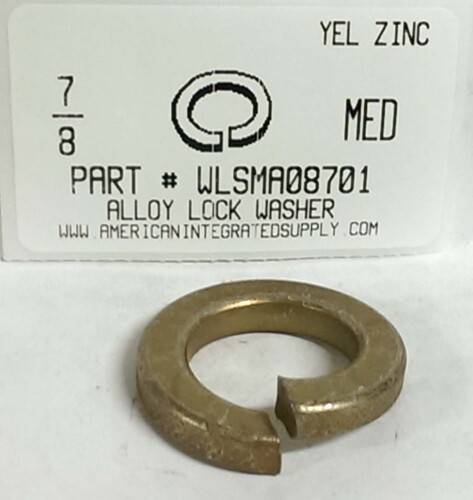 7/8 ALLOY SPLIT LOCK WASHER STEEL YELLOW ZINC PLATED