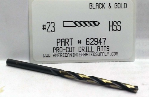#23 M7 HSS 135° SPLIT POINT BLACK & GOLD JOBBER DRILL BIT