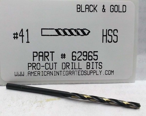 #41 M7 HSS 135° SPLIT POINT BLACK & GOLD JOBBER DRILL BIT