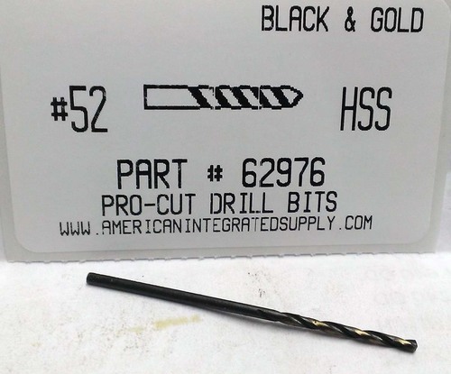 #52 M7 HSS 135° SPLIT POINT BLACK & GOLD JOBBER DRILL BIT