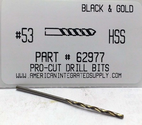 #53 M7 HSS 135° SPLIT POINT BLACK & GOLD JOBBER DRILL BIT