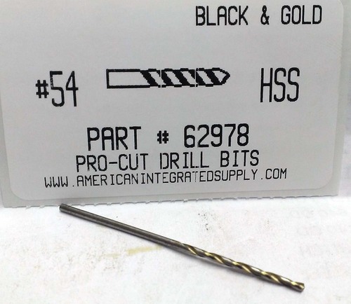 #54 M7 HSS 135° SPLIT POINT BLACK & GOLD JOBBER DRILL BIT