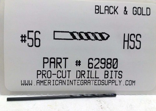 #56 M7 HSS 135° SPLIT POINT BLACK & GOLD JOBBER DRILL BIT