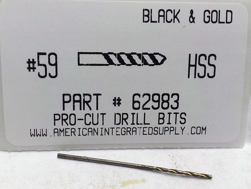 #59 M7 HSS 135° SPLIT POINT BLACK & GOLD JOBBER DRILL BIT